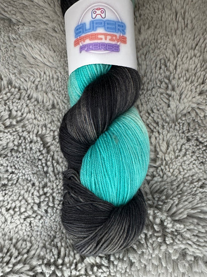 Inked: Teal - Super Sock - 4 ply sock yarn