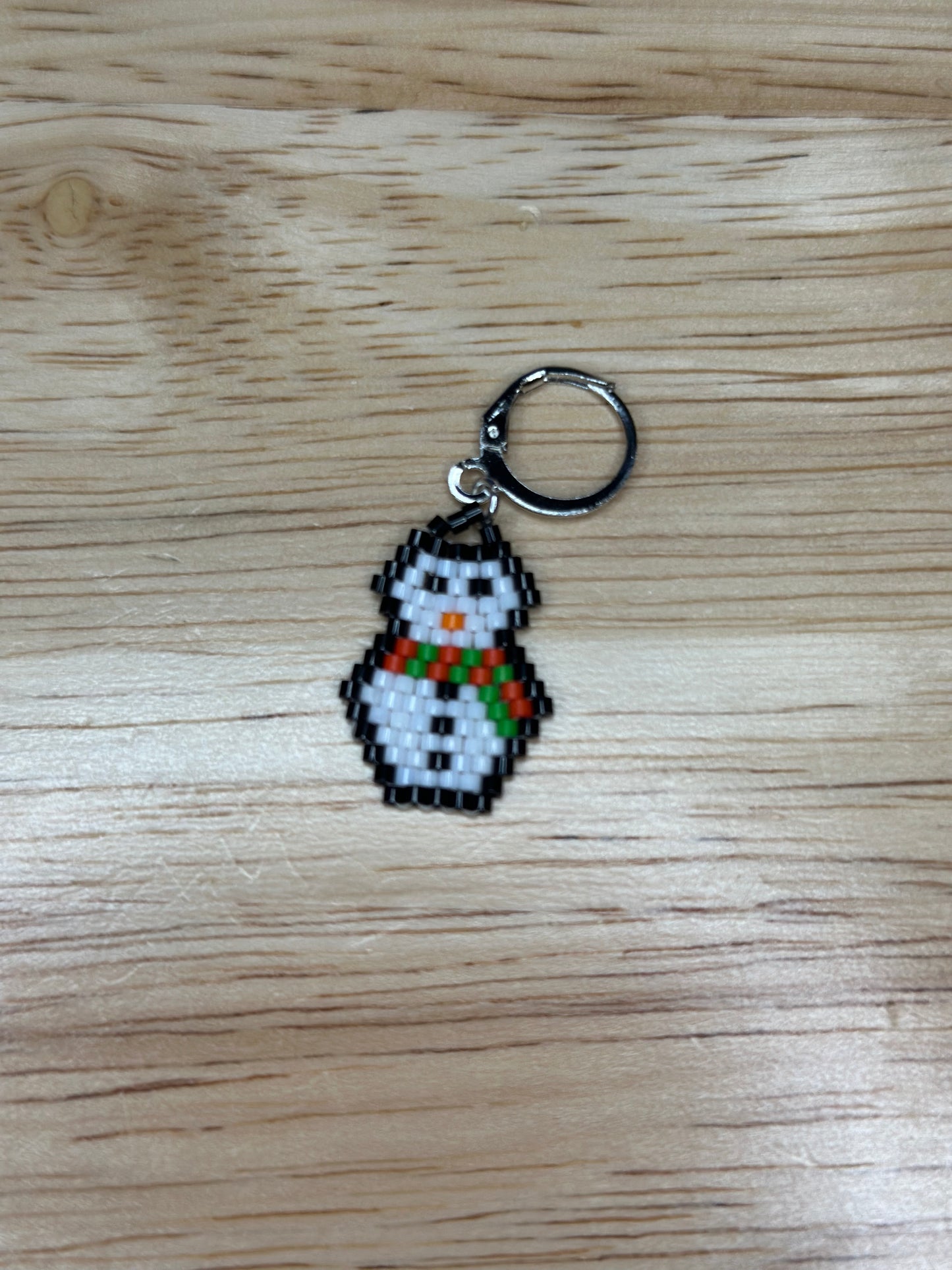 Snowman (L) - Beaded Stitch Marker