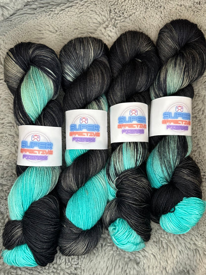 Inked: Teal - Super Sock - 4 ply sock yarn